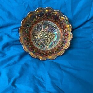 Carnival Glass - Imperial Glass Marigold “Heavy Grape” Chop Plate/Bowl